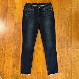 Judy Blue 9/29 Mid Rise Cut Hem Skinny Fit Jeans, Excellent Condition